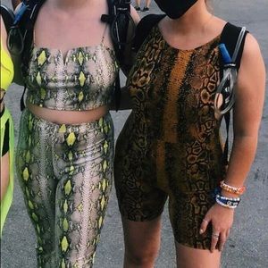 Snake print romper sz M